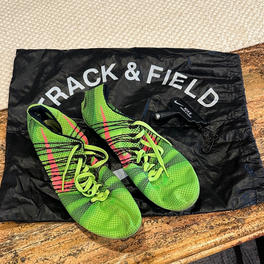 Nike Lime and Pink track shoes